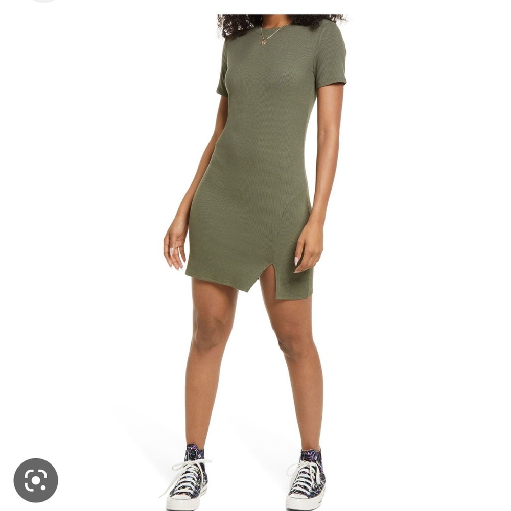 Bp olive bodycon t shirt dress